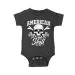 American Skull Gothic T-Shirt - Patriotic Dark Art Design Unisex Baby Jersey – Viva Party