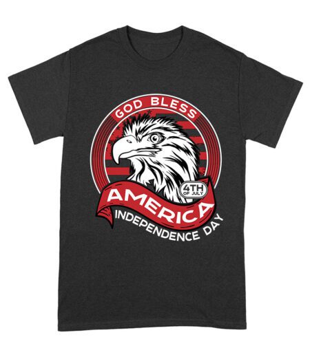 God Bless 4th of July - America Independence Day Eagle Tee Unisex Adult – Viva Party