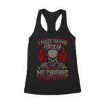I Hate Being Sexy Mechanic - Skull and Tools Funny Auto Repair T-Shirt for Gearheads Women's Racerback Tank Top – Viva Party