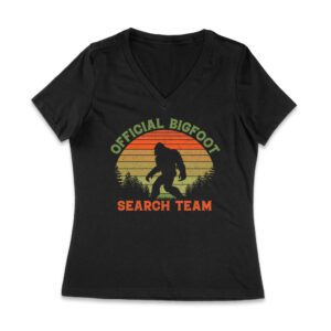 Official Bigfoot Search Team T-Shirt - Funny Sasquatch Hunter Tee Women Jersey V-Neck – Viva Party
