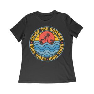 Enjoy the Summer - Good Vibes High Tides T-Shirt - Beach Life Tee Women Relaxed – Viva Party