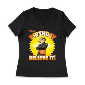 Naruto - It's My Birthday Believe It - Anime Birthday Tee Women Jersey V-Neck – Viva Party