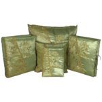 5 Pc Sage and Gold Quinceanera Pillow Set - Elegant Mis 15 Anos Celebration Essentials – Viva Party
