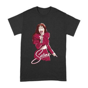 Selena in Singing Action Shirt - Iconic 90s Music Legend Tee - Retro Concert Tribute Gift Unisex Adult – Viva Party