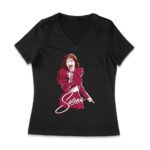 Selena in Singing Action Shirt - Iconic 90s Music Legend Tee - Retro Concert Tribute Gift Women Jersey V-Neck – Viva Party