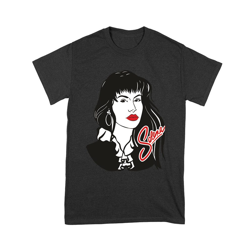 Selt-07_Y-Black.jpg Selena Tribute Shirt - Classic Latina Music Icon Tee - 90S Retro Fan Gift Unisex Youth – Viva Party