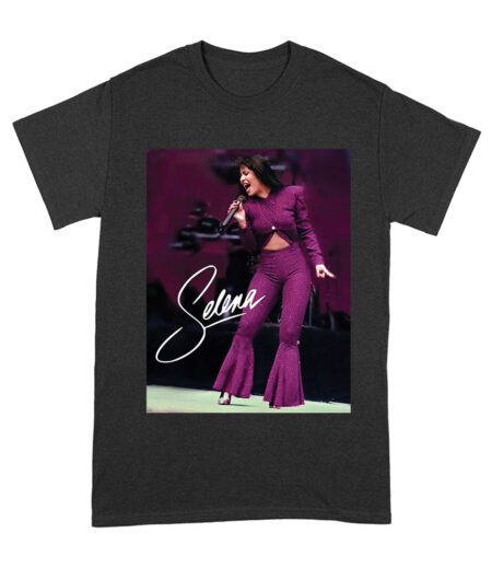 Selena in Singing Action Shirt - Iconic 90s Music Legend Tee - Retro Concert Tribute Gift Unisex Adult – Viva Party