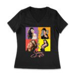 Selena Photo Collage Shirt - 90s Music Icon Tribute Tee - Retro Fan Gift Women Jersey V-Neck – Viva Party