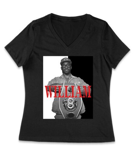 William Scull T-Shirt - Scarface Style Boxing Fan Graphic Tee for Fight Night Hype and Pride Women Jersey V-Neck – Viva Party