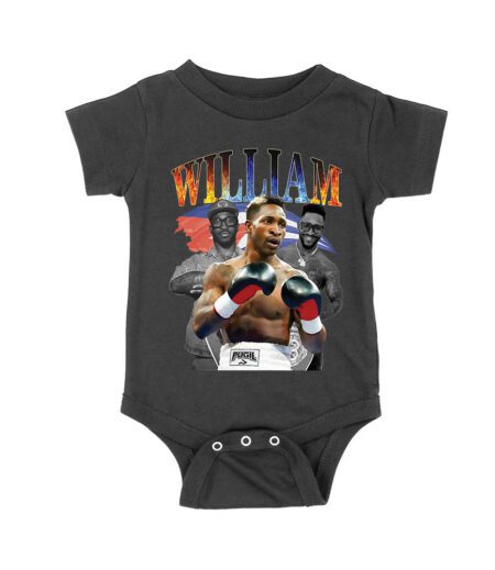 William Scull Collage T-Shirt - Cuba Flag Background Boxing Fan Tee with Bold Graphic Design Unisex Baby Jersey – Viva Party