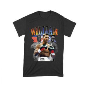William Scull Collage T-Shirt - Cuba Flag Background Boxing Fan Tee with Bold Graphic Design Unisex Toddler – Viva Party