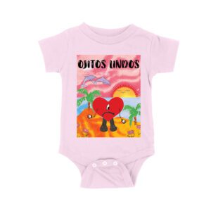 Bad-Bunny Ojitos Lindos Cartoon Heart Island T-Shirt Unisex Baby Jersey