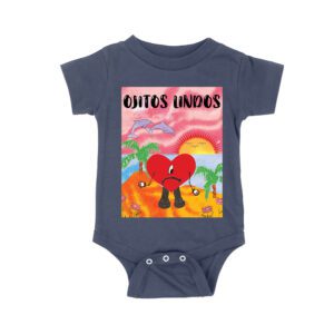 Bad-Bunny Ojitos Lindos Cartoon Heart Island T-Shirt Unisex Baby Jersey