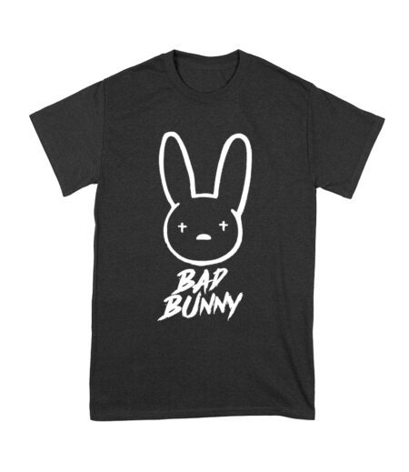 Bad-Bunny Iconic Sad Face Bunny Head Design with Bold Handwritten Text - Black and White Graphic Art Unisex Youth – Viva Party