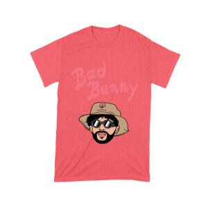 Bad-Bunny Cartoon Style Portrait with Hat and Sunglasses