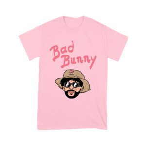 Bad-Bunny Cartoon Style Portrait with Hat and Sunglasses