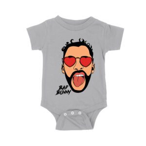 Bad-Bunny Cartoon Face with Sunglasses and Hat ? Latin Trap Music Pop Art Illustration Unisex Baby Jersey
