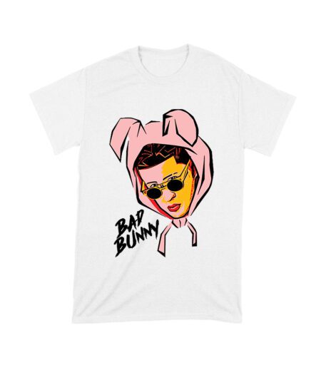 Bad-Bunny Cartoon Style Wearing a Bunny Hood with Streetwear Vibes Unisex Toddler