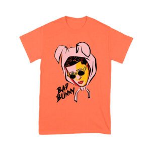 Bad-Bunny Cartoon Style Wearing a Bunny Hood with Streetwear Vibes Unisex Youth
