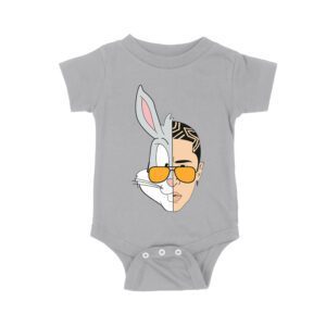 Bad-Bunny Half Bunny Half Human Face ? Unique Split Design T-Shirt for Music Fans Unisex Baby Jersey