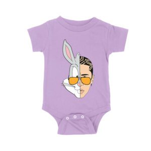 Bad-Bunny Half Bunny Half Human Face ? Unique Split Design T-Shirt for Music Fans Unisex Baby Jersey