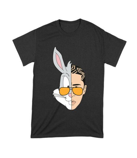 Bad-Bunny Half Bunny Half Human Face ? Unique Split Design T-Shirt for Music Fans Unisex Toddler – Viva Party