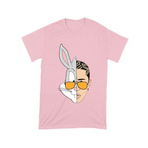 Bad-Bunny Half Bunny Half Human Face ? Unique Split Design T-Shirt for Music Fans Unisex Toddler