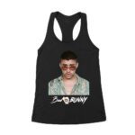 Bad-Bunny Stylish Graphic T-Shirt - Urban Music Fan Art Streetwear Women's Racerback Tank Top – Viva Party