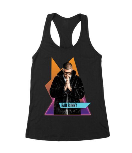 Bad-Bunny Graphic T-Shirt - Stylish Urban Music Tee for Latin Trap Fans Women's Racerback Tank Top – Viva Party