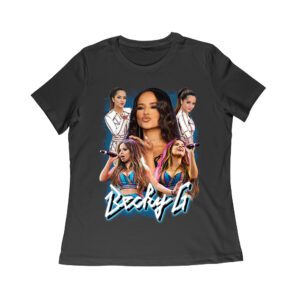 Becky-G 5 Pose Collage T-Shirt ? Iconic Latin Pop Style for Music Fans Women Relaxed – Viva Party