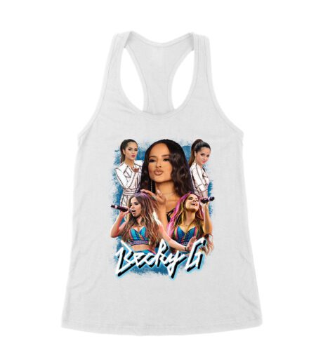 Becky-G 5 Pose Collage T-Shirt ? Iconic Latin Pop Style for Music Fans Women's Racerback Tank Top