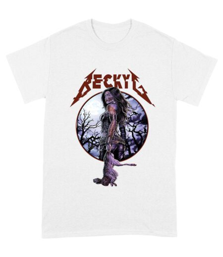 Becky-G Gothic Rose Warrior T-Shirt ? Fierce Beauty Meets Dark Romance Unisex Adult