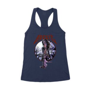 Becky-G Gothic Rose Warrior T-Shirt ? Fierce Beauty Meets Dark Romance Women's Racerback Tank Top