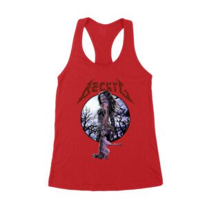 Becky-G Gothic Rose Warrior T-Shirt ? Fierce Beauty Meets Dark Romance Women's Racerback Tank Top