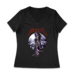 Becky-G Gothic Rose Warrior T-Shirt ? Fierce Beauty Meets Dark Romance Women Jersey V-Neck – Viva Party