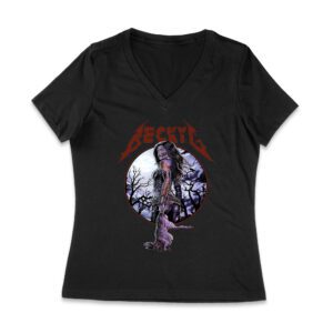 Becky-G Gothic Rose Warrior T-Shirt ? Fierce Beauty Meets Dark Romance Women Jersey V-Neck – Viva Party