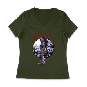 Becky-G Gothic Rose Warrior T-Shirt ? Fierce Beauty Meets Dark Romance Women Jersey V-Neck