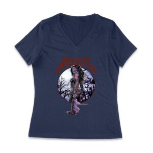 Becky-G Gothic Rose Warrior T-Shirt ? Fierce Beauty Meets Dark Romance Women Jersey V-Neck