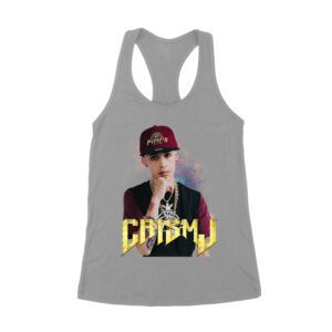 Cris-MJ Streetwear Swag Portrait with Bling Chains Women's Racerback Tank Top