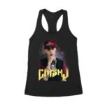 Cris-MJ Streetwear Swag Portrait with Bling Chains Women's Racerback Tank Top – Viva Party