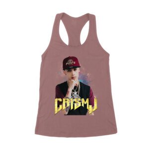 Cris-MJ Streetwear Swag Portrait with Bling Chains Women's Racerback Tank Top