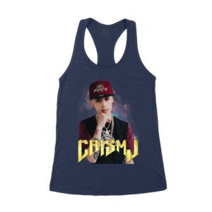 Cris-MJ Streetwear Swag Portrait with Bling Chains Women's Racerback Tank Top
