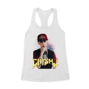 Cris-MJ Streetwear Swag Portrait with Bling Chains Women's Racerback Tank Top