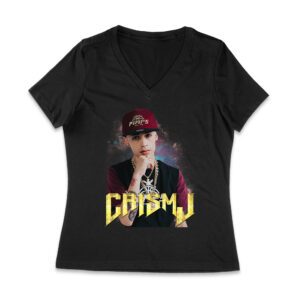 Cris-MJ Streetwear Swag Portrait with Bling Chains Women Jersey V-Neck – Viva Party