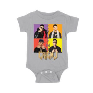 Cris-MJ Dual Color Block Portrait with Gold Logo Unisex Baby Jersey
