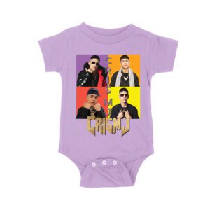 Cris-MJ Dual Color Block Portrait with Gold Logo Unisex Baby Jersey
