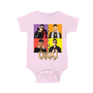 Cris-MJ Dual Color Block Portrait with Gold Logo Unisex Baby Jersey