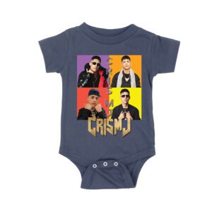 Cris-MJ Dual Color Block Portrait with Gold Logo Unisex Baby Jersey