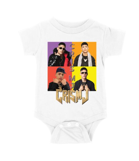 Cris-MJ Dual Color Block Portrait with Gold Logo Unisex Baby Jersey