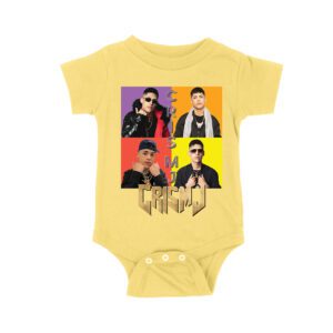 Cris-MJ Dual Color Block Portrait with Gold Logo Unisex Baby Jersey